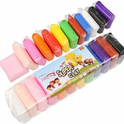 crafty villa 12 colour Art and Craft Air Dry Super Clay with Carving Molding Tools Kit .-picture-24