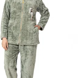 rg by ss clothing Women Night Suit Set Light Green Solid-picture-15