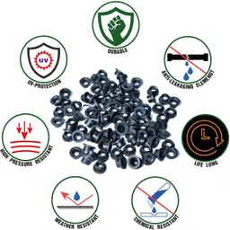 vayal irrigations 16 mm Drip Irrigation Rubber Grommet/ Washer/ Bush | Netafinm Type | Pack Of 100 Drip Irrigation Kit image 3