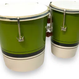 dholx Premium Handcrafted Wooden Bongo Drum | Lightweight & Durable | Green & White | Wooden Bongo-picture-10
