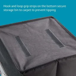 double r bags Universal Vehicles Collapsible Cargo Kids Toy Storage No-Slip Velcro Bottom Container for Trunk Organizer for Car Dicky, SUV, Home Use (Black and Grey) -Pack of 1 Trunk Organizer image 4