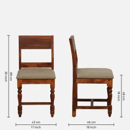 mudramark from pepperfry Siramika Sheesham Wood 6 Seater Dining Set In Honey Oak Finish With Cushioned Bench image 4