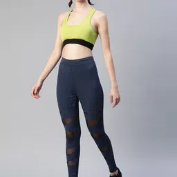blinkin Self Design Women Blue Tights image 4