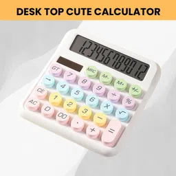 guggu Desktop Calculator, 12-Digit Large LCD and Large Buttons for Office, Homes T323 Basic Calculator image 1