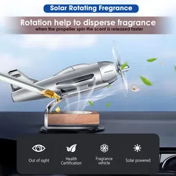 flipkart smartbuy Glider Air Freshener Perfume Solar Energy Rotating Wings Car Freshener Diffuser image 4