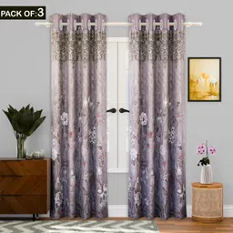 kuber industries 274 cm (9 ft) Door Cotton Blackout Curtain (Pack Of 3)-picture-32