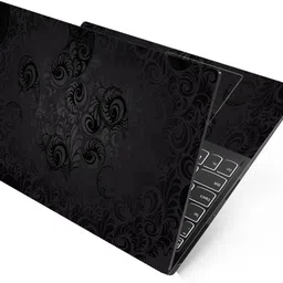 Techfit HD Printed Easy to Install Full Panel Laptop Skin/Sticker/Stretchable Vinyl/Cover for all Size Laptops upto 15.6 inch No Residue, Bubble Free - Blur Floral On Black Self Adhesive Vinyl Laptop Skin Compatible for 15.6 inch-image-87