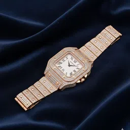 looftrader Designer Look Iced Square Watch Analog Watch - For Men & Women A15-picture-17