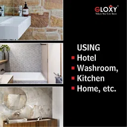 gloxy Stainless Steel Towel Ring for Washbasin Napkin Holder Stand for Bathroom 8 inch 1 Bar Towel Rod image 5