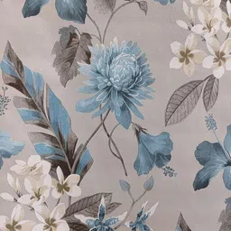 lara traders Vinyl Decorative Blue, White Wallpaper-picture-10