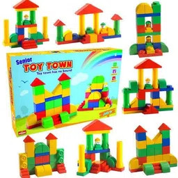 nabhya Senior Toy Town Building Blocks Early Learning Educational Toy For Kids Age 2 To 5-picture-11