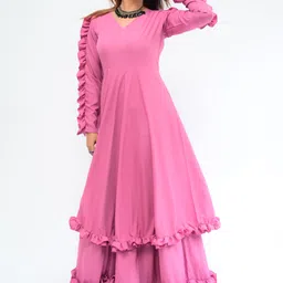 diyaz Women Maxi Pink Full Length Dress image 5