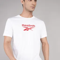 reebok Men Graphic Print Round Neck Polyester White T-Shirt-picture-12