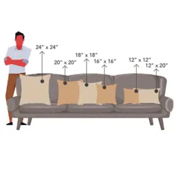 homprin Grey Cotton Abstract 18x18 inches Cushion Cover image 4