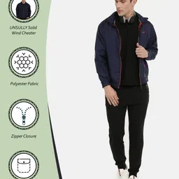 UNSULLY Solid Men Wind Cheater image 4