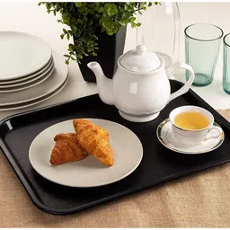 everbuy Exclusive Decorative Kitchen Organizer Breakfast, Plastic Serving Tray 11 inch x 14 inch Tray image 2