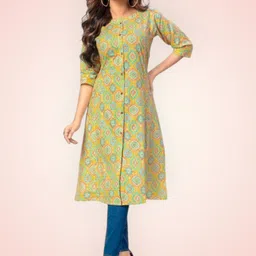 abhi fab Women Printed Cotton Rayon Straight Kurta-picture-28