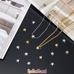 indikonb Round Spacer Beads for Jewellery Making | Gold & Silver Charms image 5