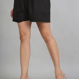 venitywave Pack of 2 Solid Women Black, Pink Casual Shorts image 3