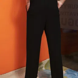 athena Women Regular Fit Black Polyester Trousers image 2