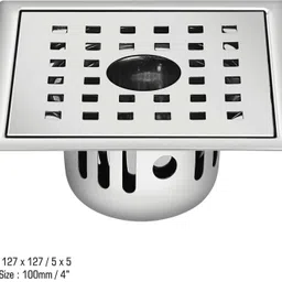 sanjay chilly Floor Stainless Steel Push Down Strainer-picture-24