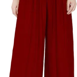 cloud star Pack of 2 Women Flared Maroon, Blue Viscose Rayon Trousers image 3