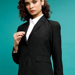 pp trends Women Solid Single Breasted Formal Blazer-picture-25