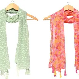 mss fashion Printed Chiffon Women Multicolor Scarf, Stole, Fancy Scarf-picture-27
