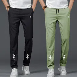 royster callus Pack of 2 Men Solid Multicolor Track Pants image 1
