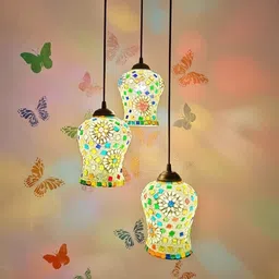 baslash Mosaic Handicraft Glass Hanging Light For Living Room Bed Hall Decorative Pendants Ceiling Lamp-picture-22