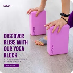 Boldfit High Density Foam Yoga Block for Stretching & Balancing - Premium Accessory for Women & Men - Purple image 5