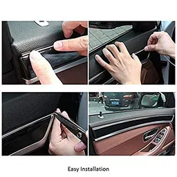 autoaddict Auto Addict Car Side Window Door Beading Roll Silver Chrome Strip(14MM,20 Mtrs) for Maruti Suzuki Ritz image 3