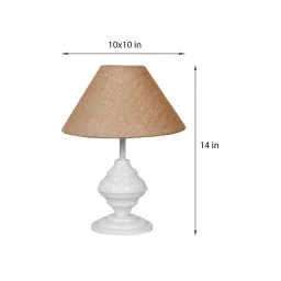 Brown Shade Table Lamp With Metal Base By Foziq image 3