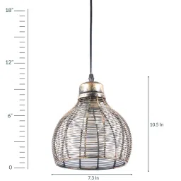 foziq Bela Black Metal Hanging Light image 4