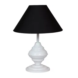 Black Shade Table Lamp With Metal Base By Foziq image 5