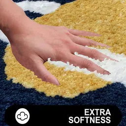 luxe home international Planet Abstract Microfibre 24x16 Inches Bath Mat image 4