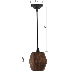 homesake Catania Brown Wood Hanging Light image 3