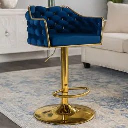 casacraft from pepperfry Solstice Rotatable Bar Stool In Blue Color-picture-17