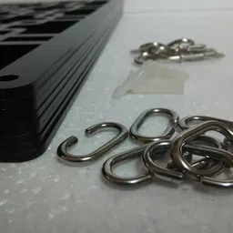 planet decor Acrylic Wooden Texture Crisanto Hanging Room Divider In Brown Colour image 4