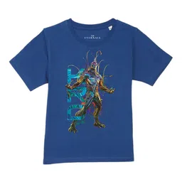 Marvel by Wear Your Mind Boys Blue Kro Printed Pure Cotton T-shirt-picture-21