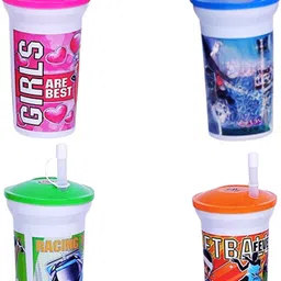 kids kraft Compact Multiprinted Sumo Sipper Bottle For Kids (Pack Of 4)-picture-22