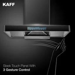 kaff K-SERIES KET 90A T-Shape Filterless Chimney 90 CM with 1450 m3/hr Suction Wall Mounted Grey 1450 CMH Chimney image 5