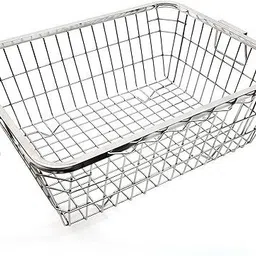 meezo Dish Drainer Kitchen Rack Dish Drainer Basket for Kitchen Utensils Drainer/Plate Stand/Bartan Basket Steel image 2