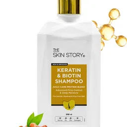 the skin story Keratin Shampoo, Soft & Anti Frizz Hair, Split End, Damage Repair, Paraben Free image 1