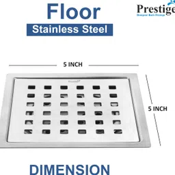 prestige Floor Stainless Steel Push Down Strainer image 2