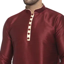 26 i Men Art Silk Kurta Salwar Set image 5