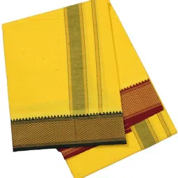 Tharunsha Elite THARUNSHA ELITE 100% Cotton Men’s Dhoti/Angavastram/Panjakejam / 2 mtr Dhoti Solid Men Dhoti-picture-11