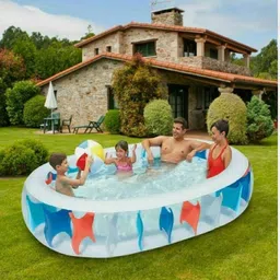 hornflow NEW BESTWAY ELLIPTIC INFLATABLE POOL 7FT. 6IN 60” X 20” 6+ YRS OLD Inflatable Swimming Pool image 2