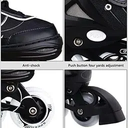 viel spiel High quality in-line have different size with PU LED wheel Shoe Skates - Size 6-9 UK image 3