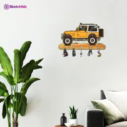 raptech Key Holder for Home|Wooden Key Stand for Wall|Key Hanger|Key hooks (11418) Wood Key Holder image 2